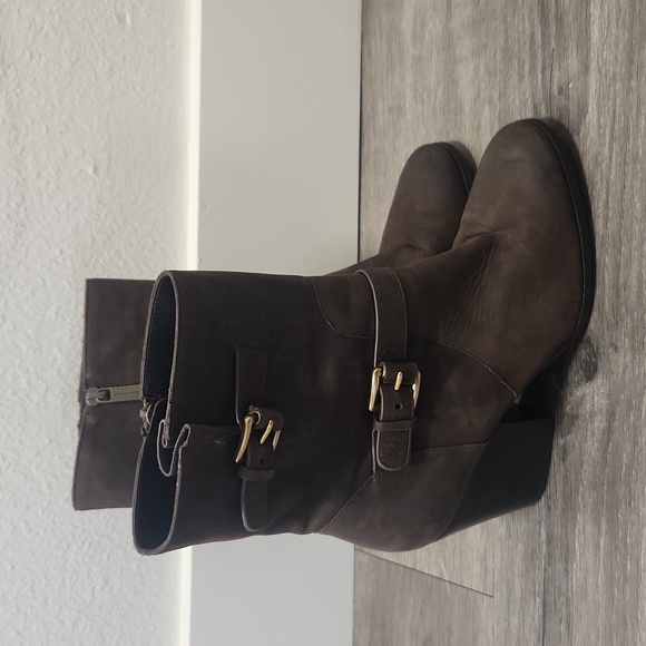 Michael Kors Leather Ashton Mid Bootie Brown Size 9.5 - Picture 1 of 7